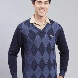 Monte Carlo Checked Woollen Pullover Sweaters-image-71