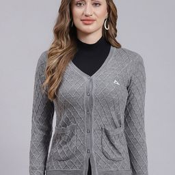 Monte Carlo Melange Cable Knit Woollen Cardigan-image-89