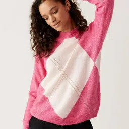 Marks & Spencer Women Self Design Pullover-image-41