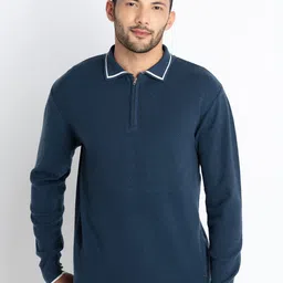Status Quo Acrylic Polo Collar Pullover Sweaters-image-78