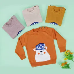 POKORY Unisex Kids Assorted Quirky Printed Pullover with Applique Detail-picture-2