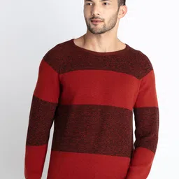 Status Quo Colourblocked Cotton Pullover-image-83