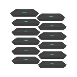 TRUSTBASKET 12 Pcs Black Brand Logo Detailing Planter Saucers-14