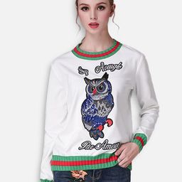 JC Collection Women White & Blue Printed Pullover-image-73