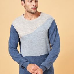 BYFORD by Pantaloons Colourblocked Acrylic Pullover-image-39