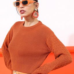 Tokyo Talkies Women Brown Pullover-image-97