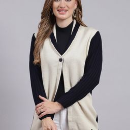 Monte Carlo V-Neck Colourblocked Cardigan Sweater-image-42