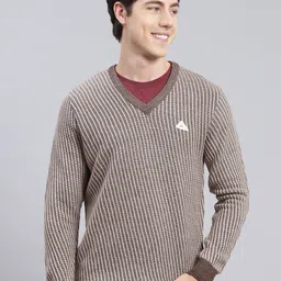 Monte Carlo Self Design Open Knit Woollen Pullover-image-29