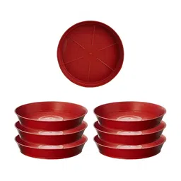 Cinagro Red 6 Pieces Plant Saucer-18