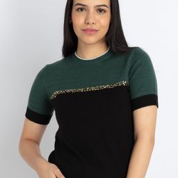 Status Quo Colourblocked Embellished Sweatshirt-32