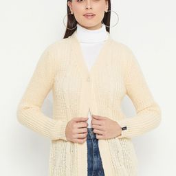 CREATIVE LINE Cable Knit Woolen Cardigan Sweater-image-76