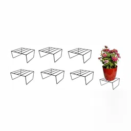 appeasy Black 7-Pcs Square Metal Planter Stands-15