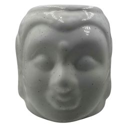 INDIA MEETS INDIA White Ceramic Buddha Planter-image-61