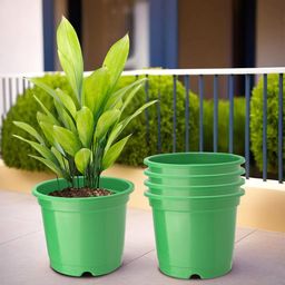 Kuber Industries 5-Pcs Green Durable Planters-47
