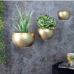 Amaya Decors Set Of 3 Gold-Toned Metal Planters-27