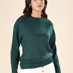 AKKRITI BY PANTALOONS Round Neck Acrylic Pullover Sweater-image-98