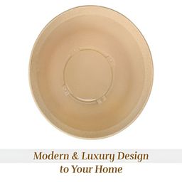 Kuber Industries Peach & Beige 2 Pieces Marble Finish Planters With Tray image 4