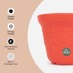 TRUSTBASKET Red Textured Planter image 4