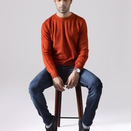 MR BUTTON Men Rust Pullover image 3
