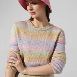 ONLY Striped Acrylic Pullover Sweater-image-43
