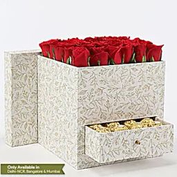Stylish Box Of Red Roses Chocolates-image-19