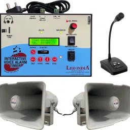 Automatic School Voice Bell Timer With 15watt 2 speaker, 1 mic combo System Indoor PA System-20