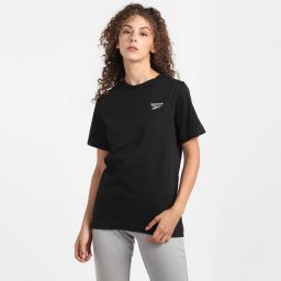 RI Tee Women Solid Round Neck Pure Cotton Black T-Shirt-image-25