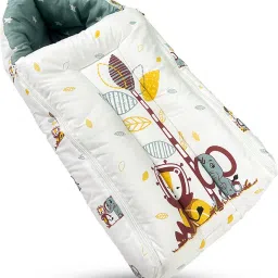 3 in 1 Baby Sleeping Bag & Carry Nest for Newborn, Portable Bamboo Cotton Sleeping Bag-image-42