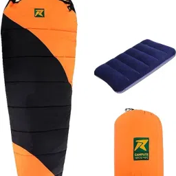 Camplite 0 C to 10 C Black/Orange Mummy Shape Sleeping Bag-image-87