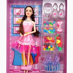 beauty doll set with makeup accessories. (multicolor)-image-22