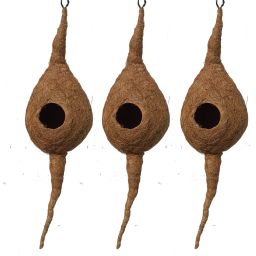Bird House for Outside, Resting Place for Birds, Hanging Natural Grass Bird Nest, for All Type Small Bird House Handcrafted Coconut Nest Bird House-41