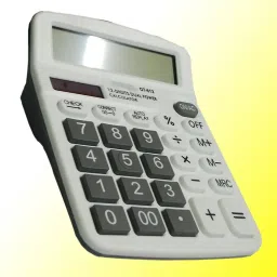 D Black 12 Digit Commercial Calculator with solar Charging System FinancialCalculator-14