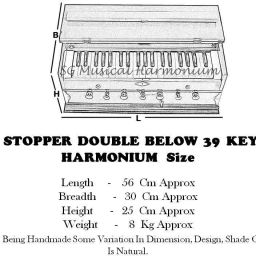 sg musical 3 1/4 Octave, Double Bellow, 39 Keys,7 Stopper FTGHARL54 3.25 Octave Hand Pumped Harmonium image 2