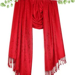 Self Design Viscose Men Maroon Fancy Scarf, Scarf, Stole-9