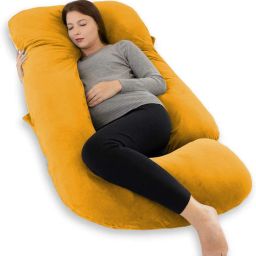 Luxurious Imported Velvet Microfibre Solid Pregnancy Pillow Pack of 1-image-68