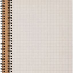 2 Pack A4 Grid Spiral Notebook, Kraft Cover 5mm Square Grid A4 Notebook Square Grid 100 Pages-image-0