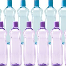 Pacific 1000 Pet Water Bottles, 1 Litre Each, Set of 12, Purple and Sky Blue 1000 ml Bottle-8