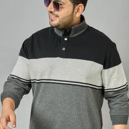Men Full Sleeve Color Block Sweatshirt-image-97
