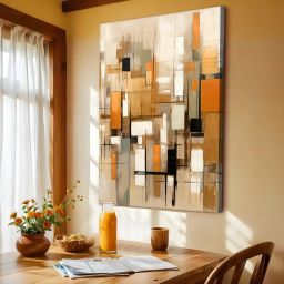Abstract Stretched Canvas Multicolor Wall Art Painting Abstract Beautiful Wall Canvas 34 inch x 22 inch Painting-image-3