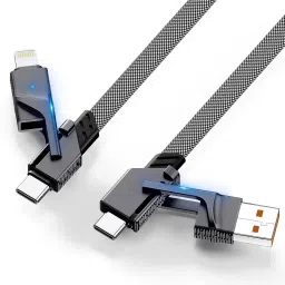 PHANTOM 4-in-1 Cable 1.5 m Fast Charging Cable for Mobile Phones With Multipurpose Cable & Premium Material-44