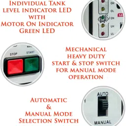 MICROTAIL Fully Automatic Water Level Controller for submersible multi capacitors starter Wired Sensor Security System image 4