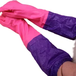 Waterproof Dish Washing Reusable Household Kitchen Long Elbow Length Gloves Wet and Dry Glove Set-image-64