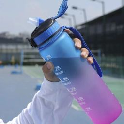 Motivational water bottle with sipper and time marker 1000 ml Sipper-25