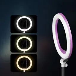 Wrapo 10 Inch Ring Light For In 3 Modes Adjustable Light Dimmable Light For smartphone With Phone Holder For Youtube Tik tok Video Live Photo Studio make up Ring Flash Flash image 3