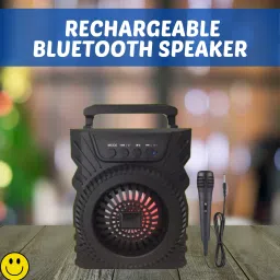 Clairbell 301(PORTABLE WIRELESS BLUETOOTH SPEAKER) Crystal Clear SoundWith Karaoke MicR62 5 W Bluetooth Laptop/Desktop Speaker-image-55