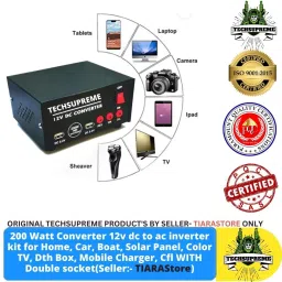 200 Watt Converter 12v dc to ac inverter kit SMPS, Lap Top, LED TV,Incubator Electronic Components Electronic Hobby Kit-14