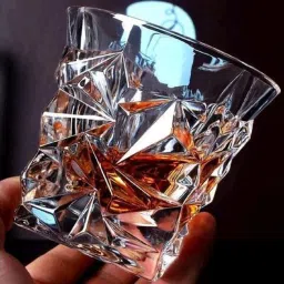 (Pack of 6) Crystal Touch Cut Seamless Designer Tumblers 6 Piece Whiskey, Scotch & Cold Drink Glass Glass Set Whisky Glass-image-56