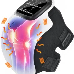ARG HEALTHCARE Knee Massager with Electrical Stimulation Tens Therapy for Shoulder Elbow Cramps Joint Muscle Pain Relief Infrared Heat, Vibration LED Touch Screen Rechargeable Massager-image-64