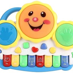 Musical Drum Keyboard For Kids With Flashing Lights- Animal Sounds & Songs-10
