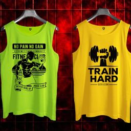 Pack of 2 Men Printed Gym Vest Sando Men Vest-image-2